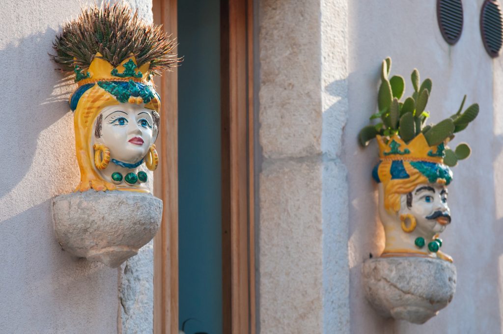 Sicilian Ceramics Heads of Moors Antico Sole Italy